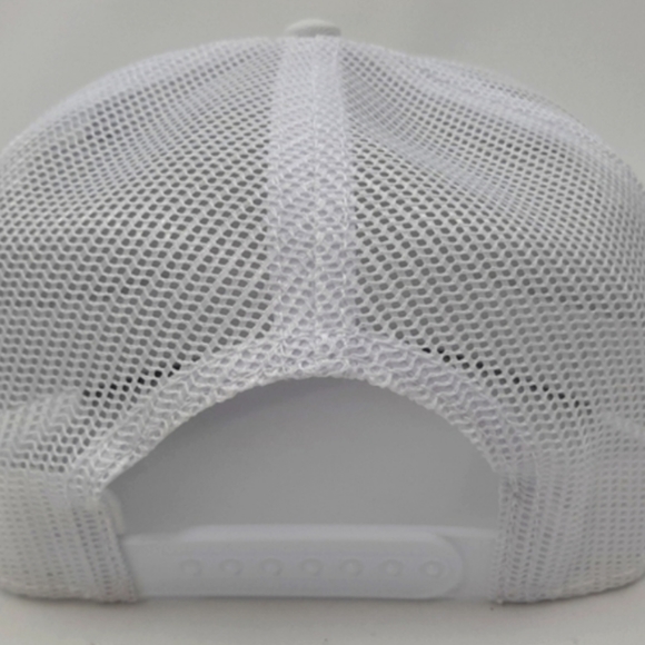 King Ranch White Flat Bill Trucker Mesh Embroidered Patch Hat Western Wear Cowbo - Picture 4 of 9